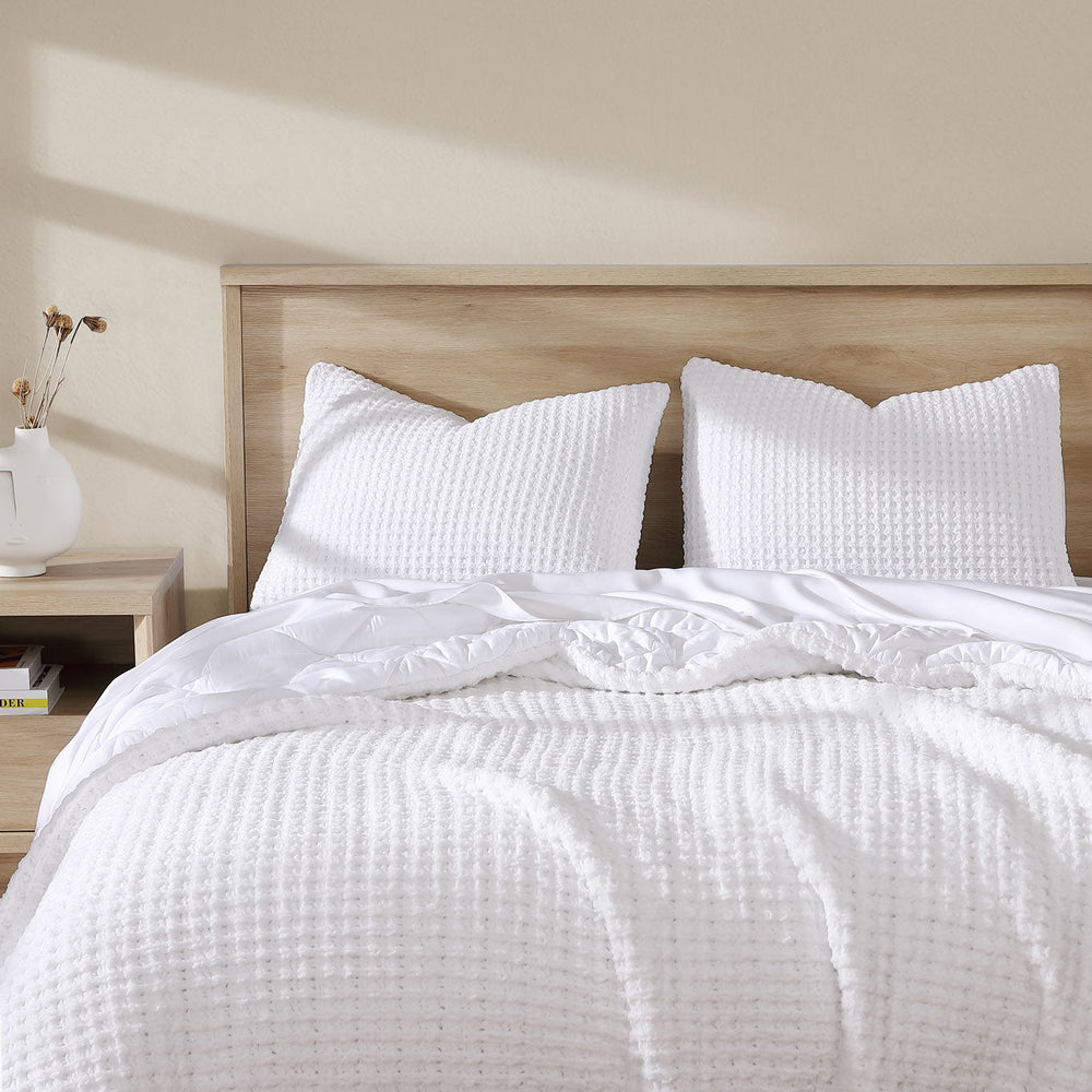 
                      
                        Snug Waffle + Bamboo Sham Set
                      
                    