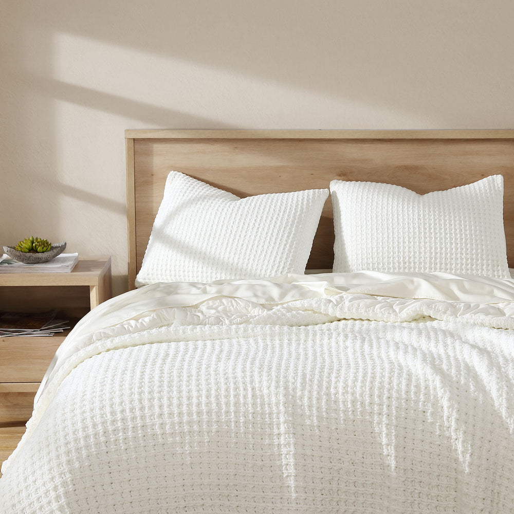 
                      
                        Snug Waffle + Bamboo Sham Set
                      
                    