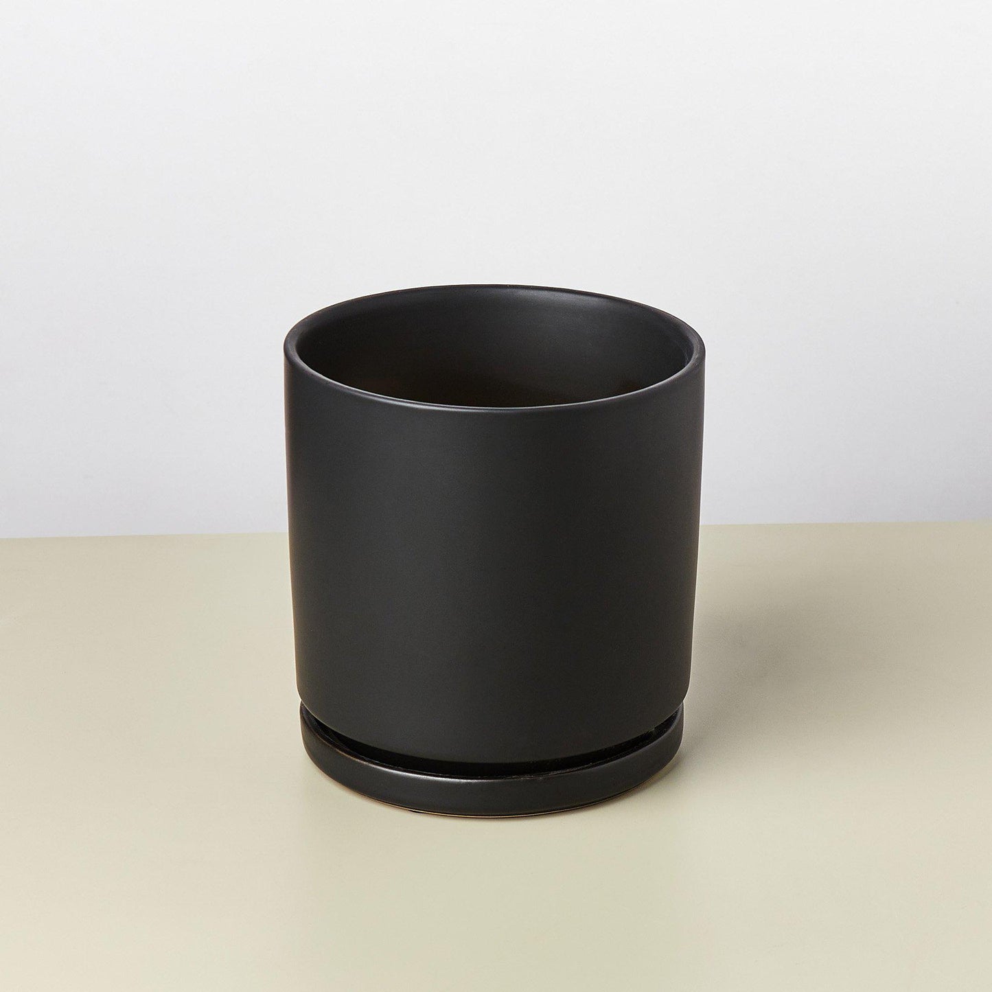 black matte plant pot Ceramic Cylinder Plant Pot