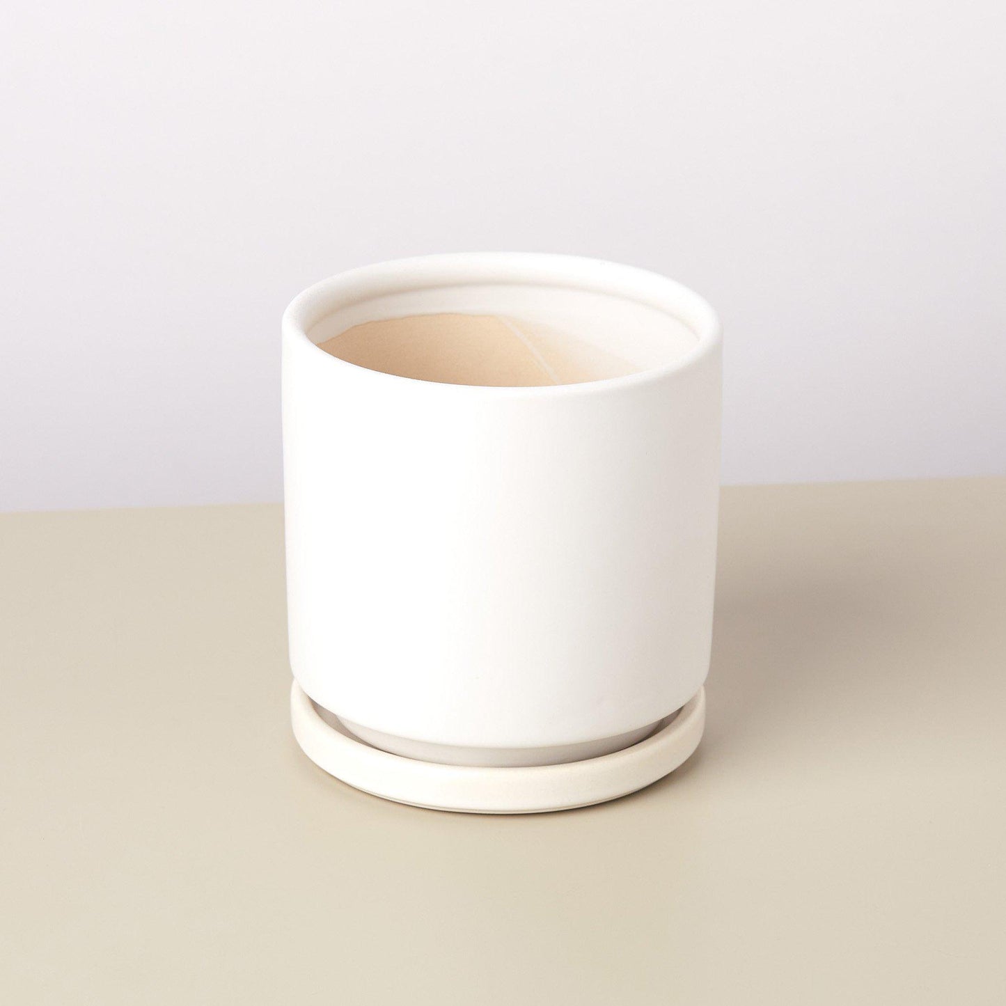 4 inch white ceramic plant pots Ceramic Cylinder Plant Pot
