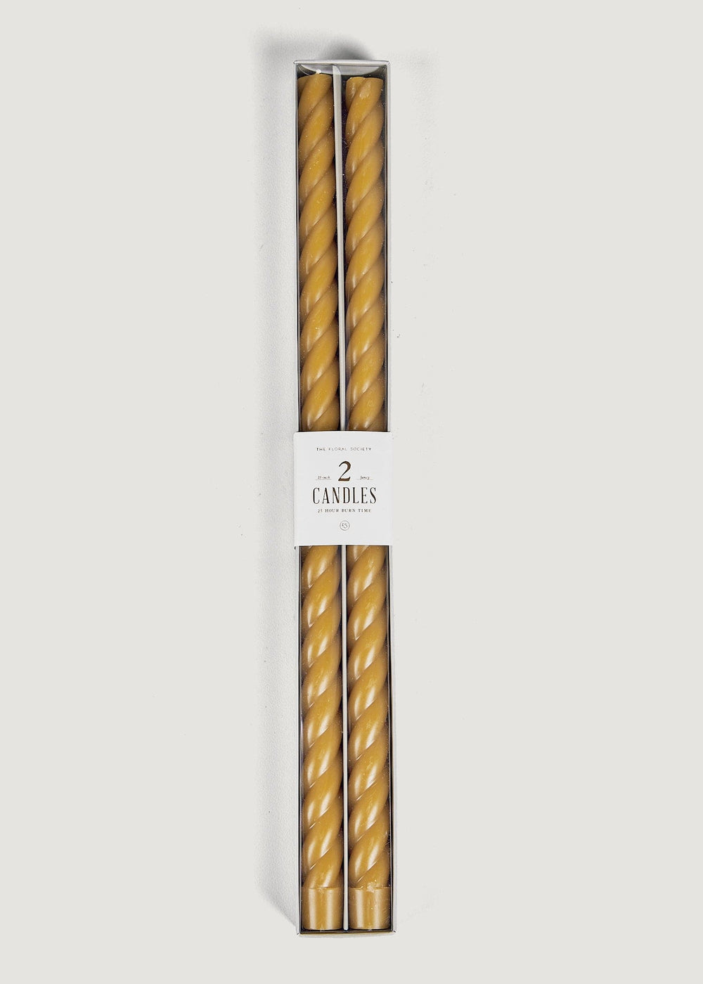 Rope Taper Candles in Caramel Hue, 18
