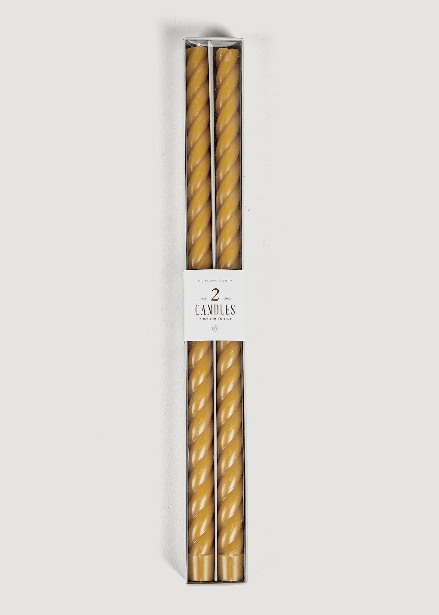 Rope Taper Candles in Caramel Hue, 18" - Pack of 2