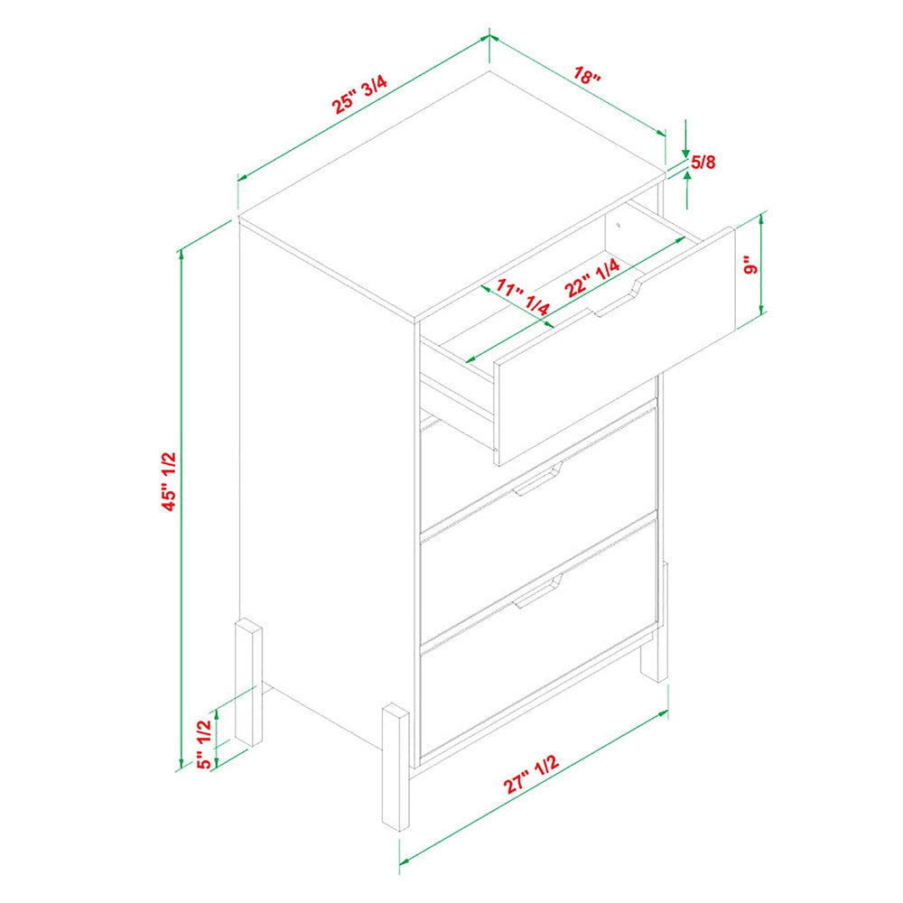 
                      
                        Tanner 4 Drawer Scandi-Minimalist Chest
                      
                    