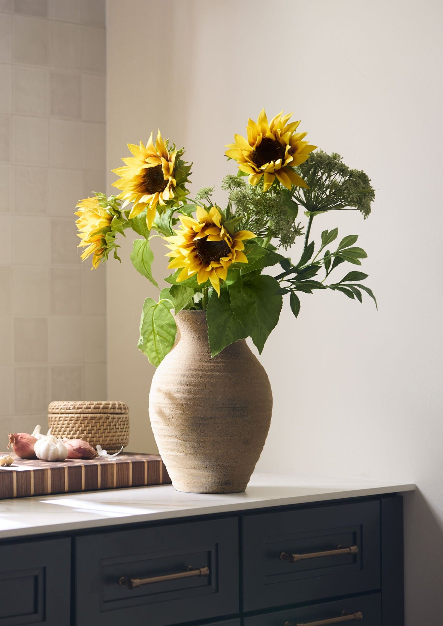 Yellow Artificial Sunflower Stem - 35"