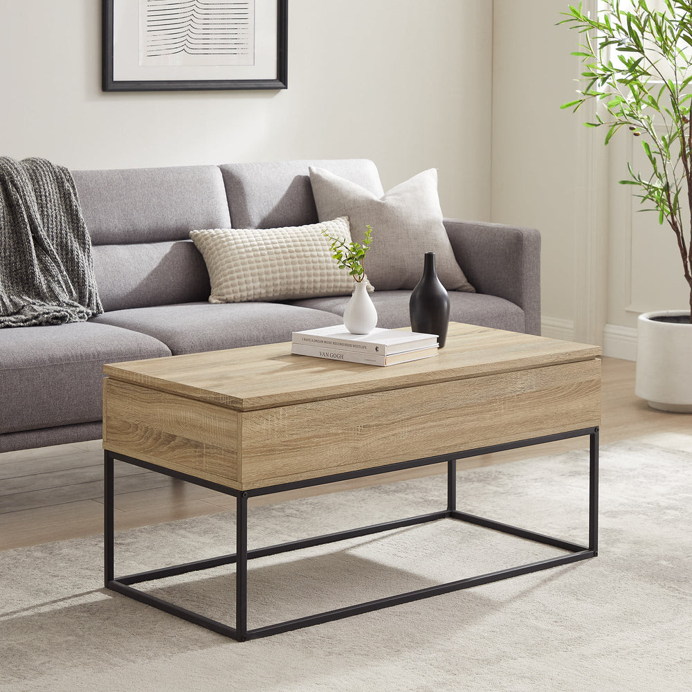 
                      
                        Tyson Modern 40 Wood and Metal Lift Top Coffee Table
                      
                    