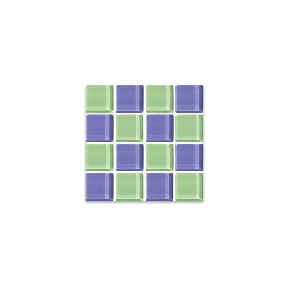 Glass Tile Coaster - Ube Matcha Latte