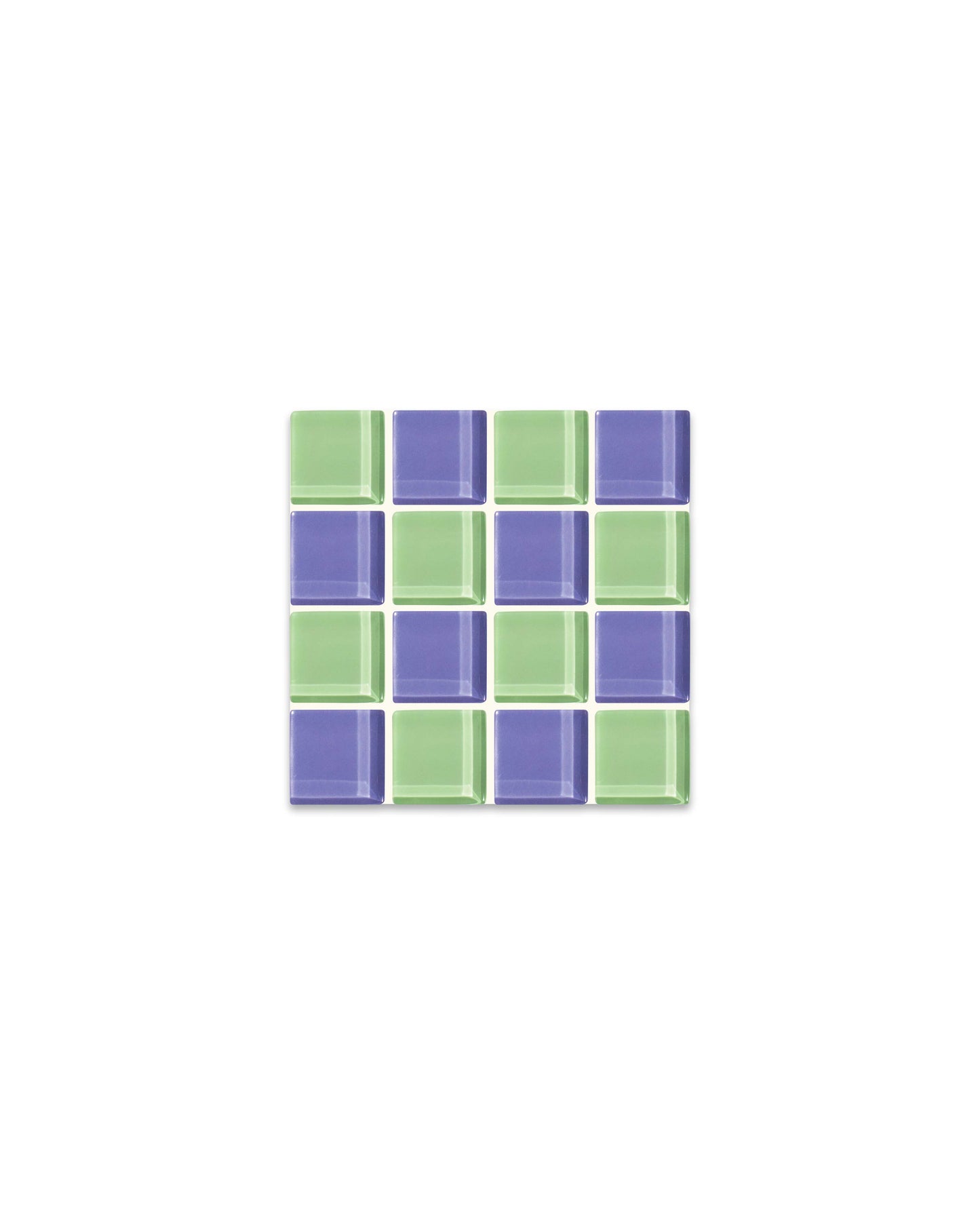 Glass Tile Coaster - Ube Matcha Latte
