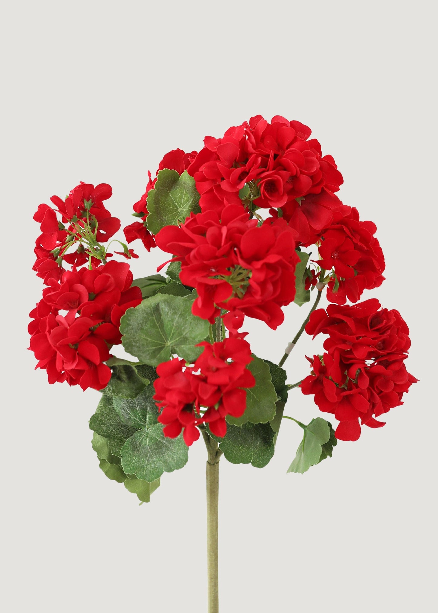 Outdoor Fake Flowers | Weather Resistant Outdoor Red Geranium Bush, 18"
