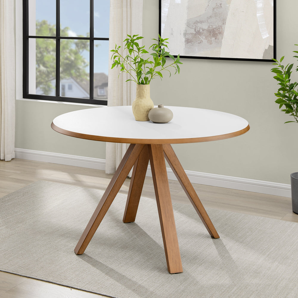 
                      
                        Mid-Century Modern Minimal Round Dining Table
                      
                    