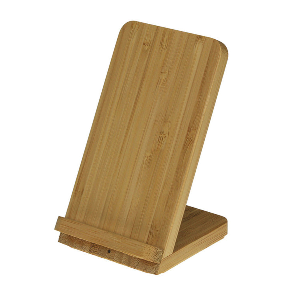 
                      
                        Solid Bamboo Desktop Phone Stand with Built-In Qi-Wireless 10W Charger
                      
                    