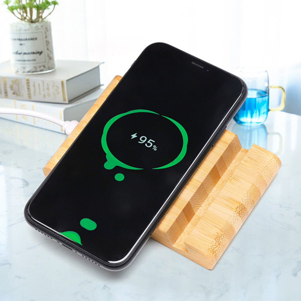 
                      
                        Solid Bamboo Pocket Phone Stand with Wireless Charger
                      
                    