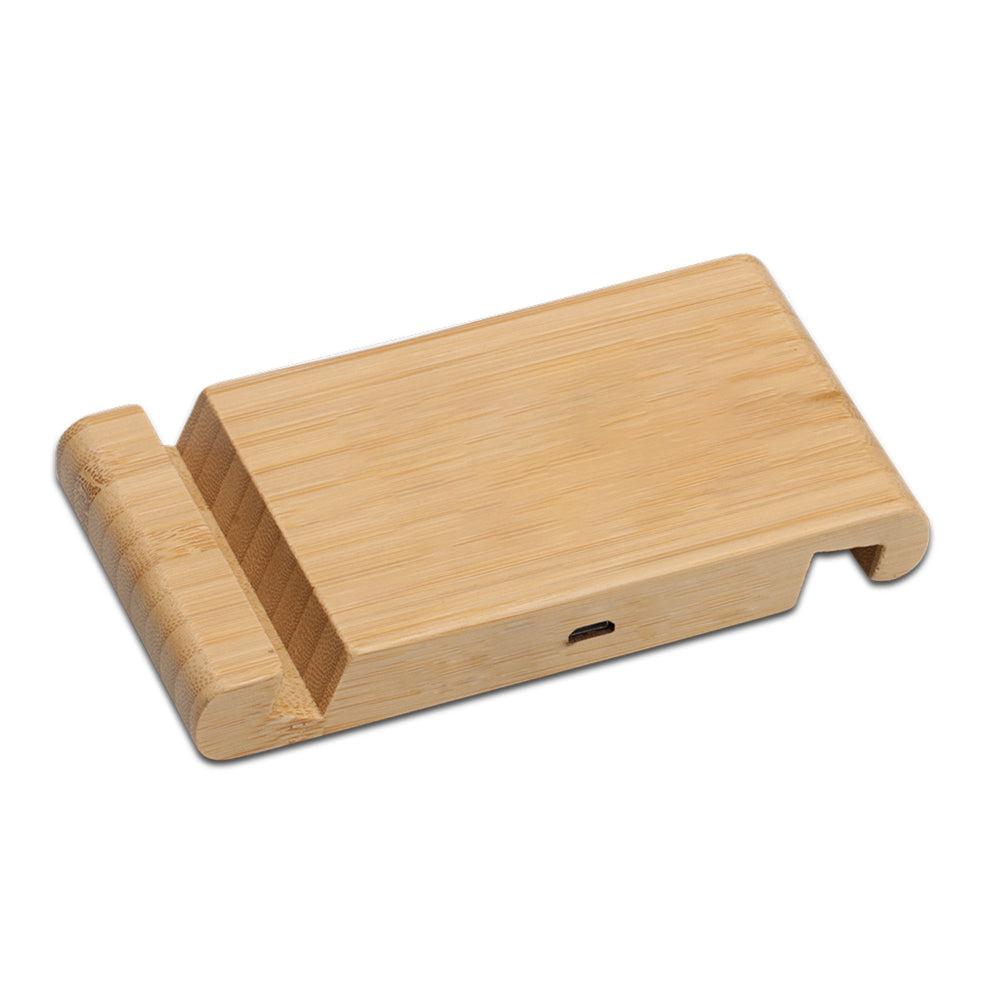 
                      
                        Solid Bamboo Pocket Phone Stand with Wireless Charger
                      
                    