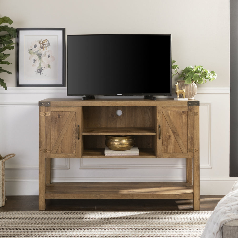 Barn Door Tall TV Stand
