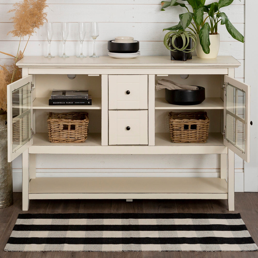 
                      
                        Farmhouse Wood and Glass Buffet
                      
                    