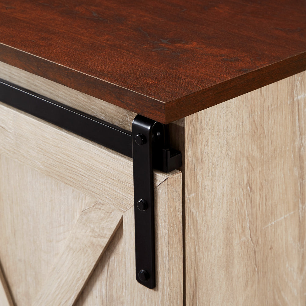 
                      
                        52" Sliding Barn Door Corner TV Stand
                      
                    
