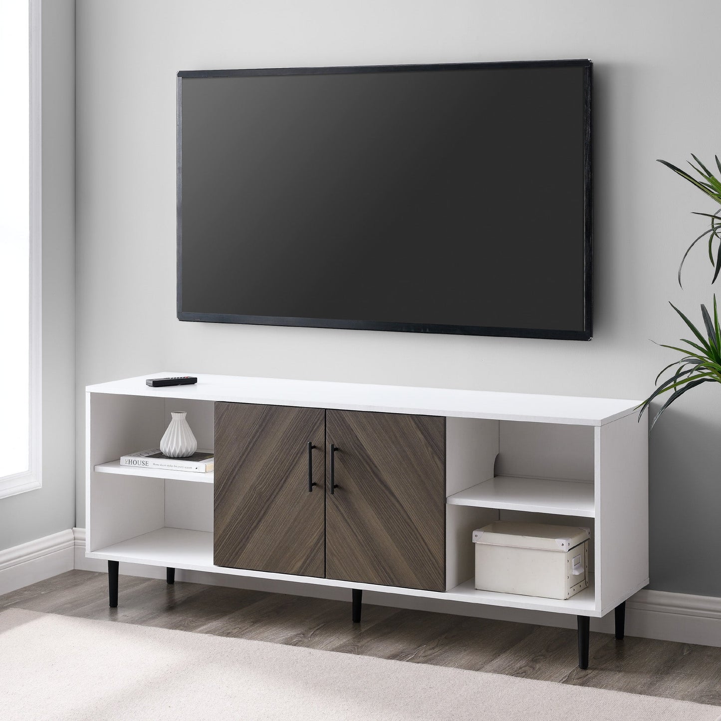 Bookmatch Hampton 2-Door TV Stand