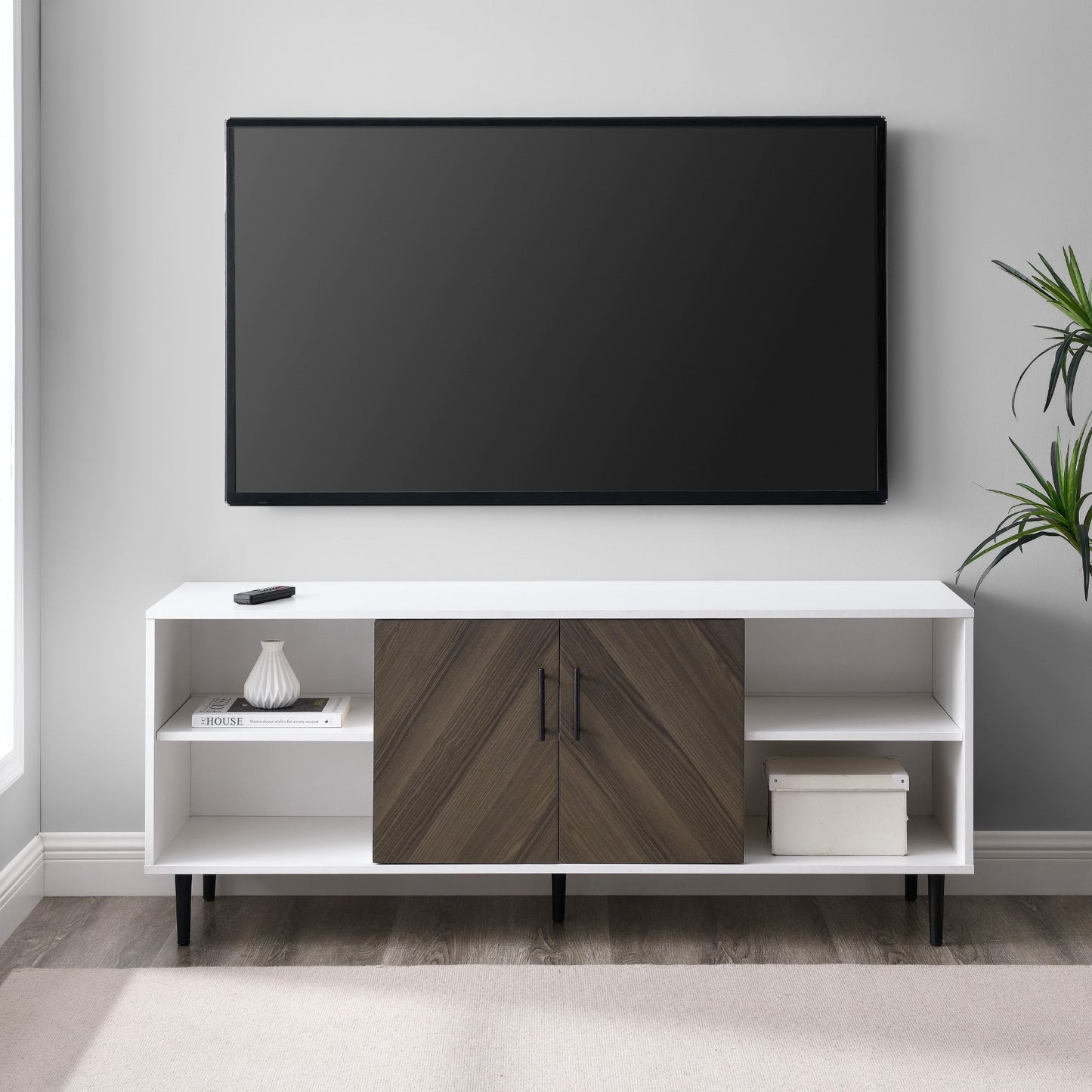 Bookmatch Hampton 2-Door TV Stand