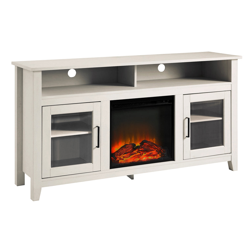 
                      
                        Wasatch 58" Transitional Fireplace Glass Wood TV Stand
                      
                    