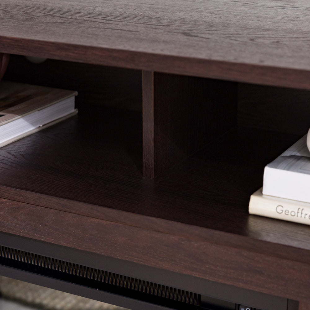
                      
                        Wasatch 58" Transitional Fireplace Glass Wood TV Stand
                      
                    