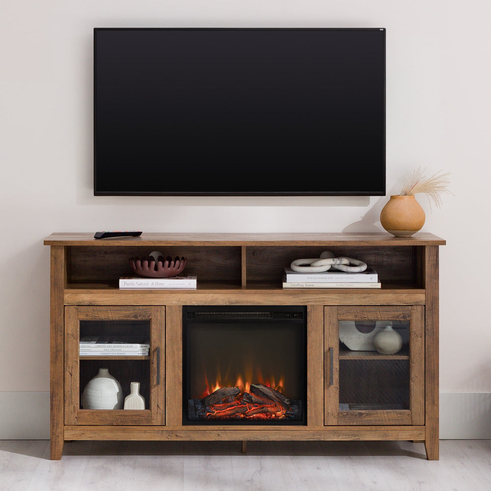 
                      
                        Wasatch 58" Transitional Fireplace Glass Wood TV Stand
                      
                    