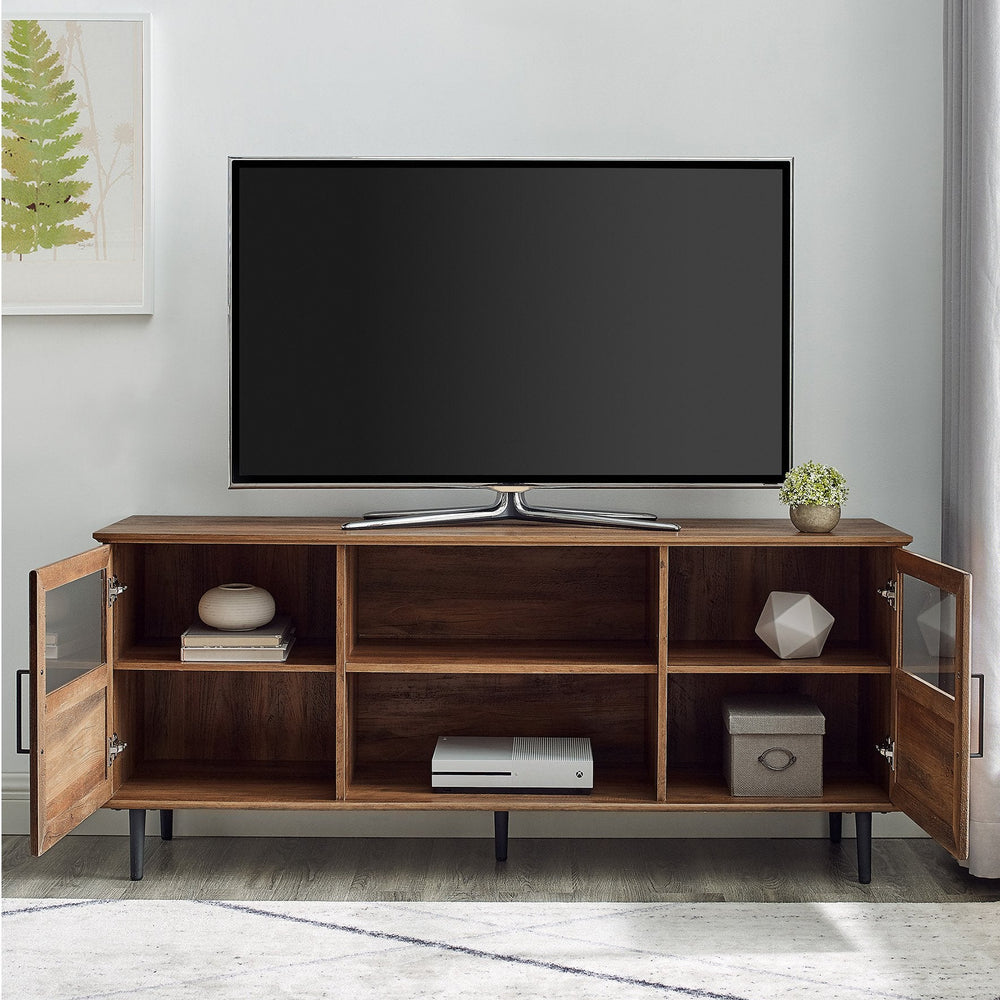 
                      
                        Owen Glass and Wood TV Console
                      
                    