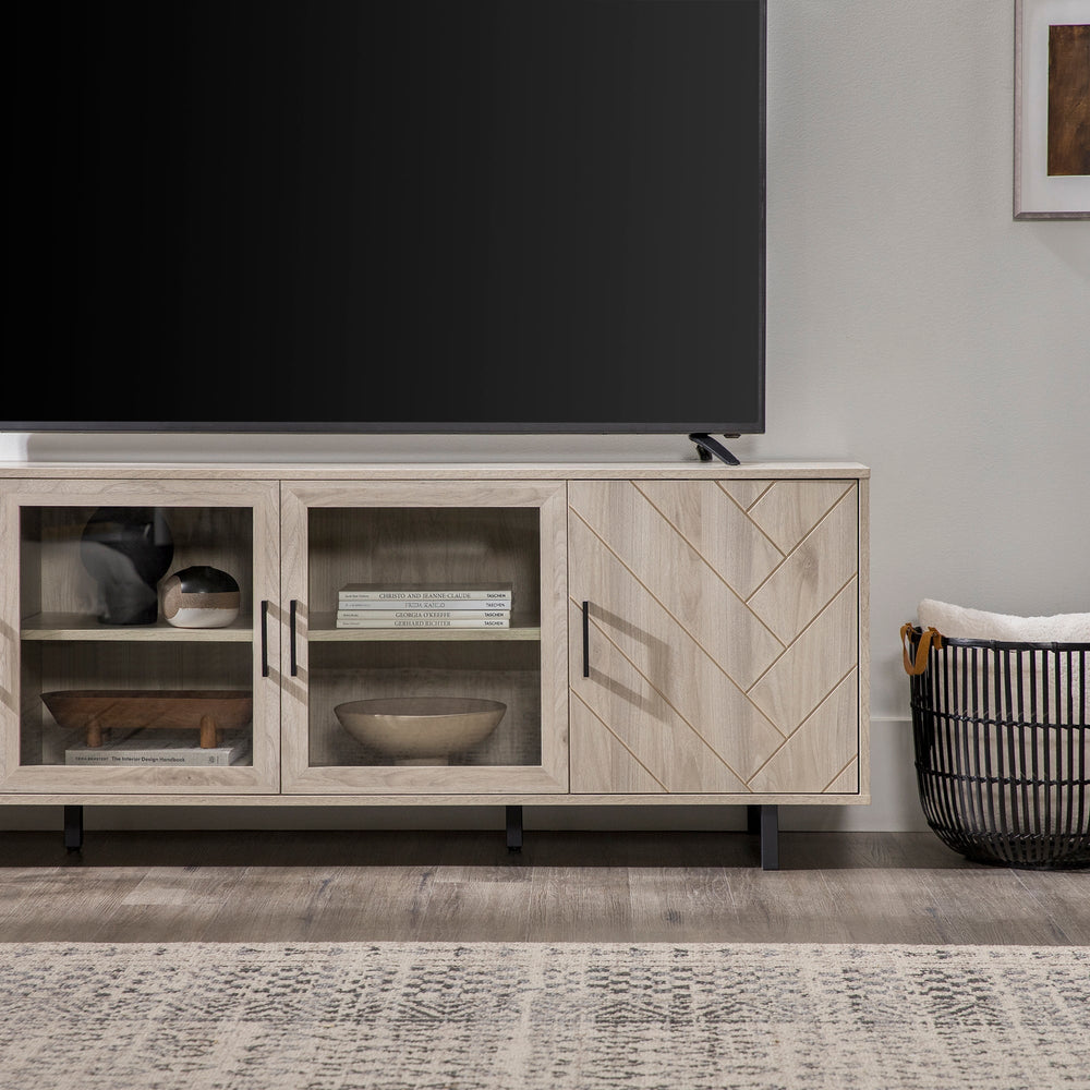 
                      
                        Ella Herringbone TV Stand
                      
                    