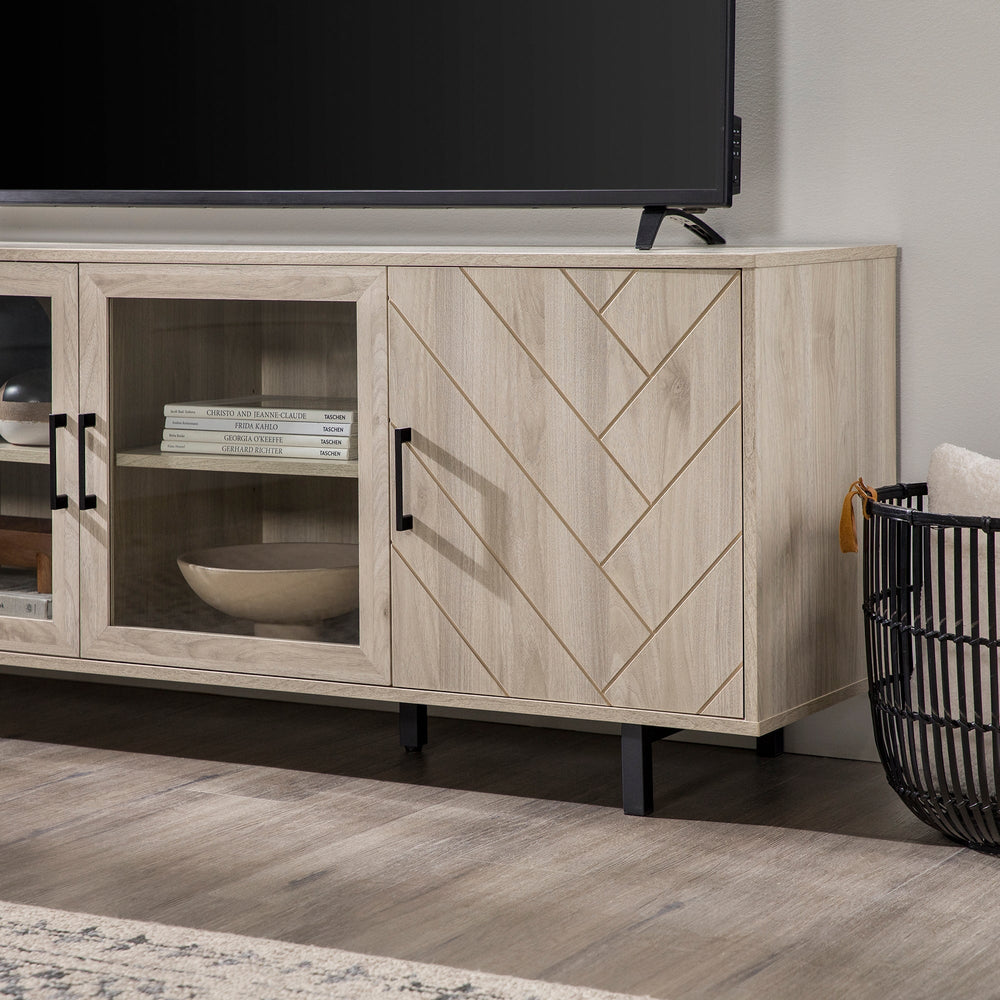 
                      
                        Ella Herringbone TV Stand
                      
                    