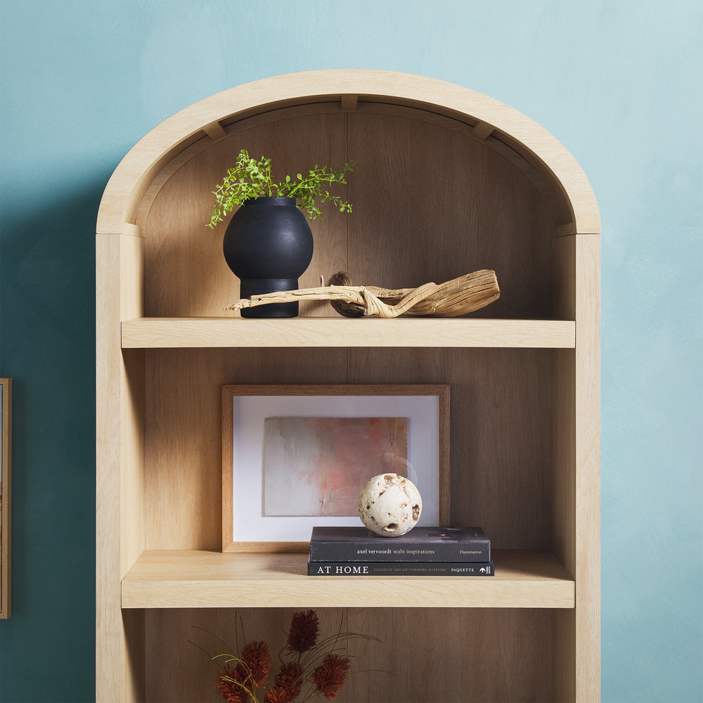 
                      
                        Chantelle Modern Arched Bookshelf with Open Shelves
                      
                    