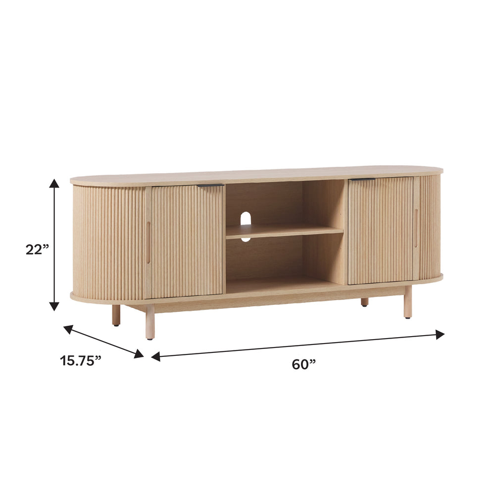 
                      
                        Chloe Modern Scandinavian Reeded TV Stand
                      
                    