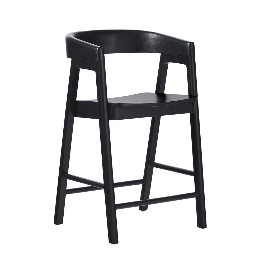 
                      
                        Ezra Modern Solid Wood Rounded Back Single Counter Stool
                      
                    
