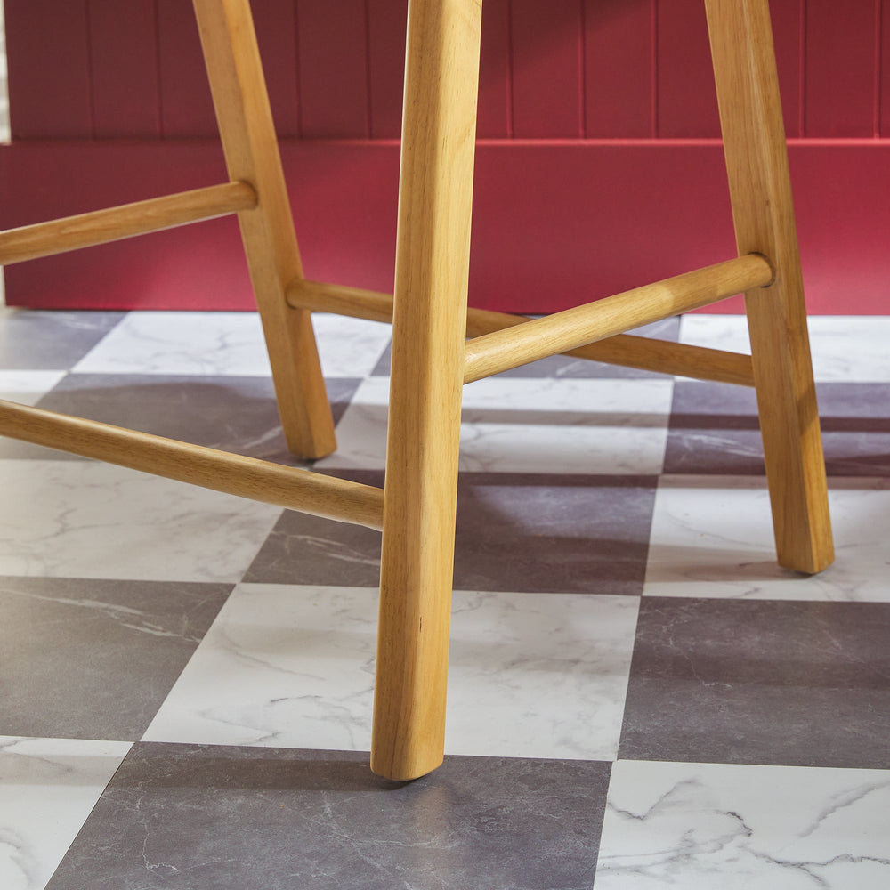 
                      
                        Ezra Modern Solid Wood Rounded Back Single Counter Stool
                      
                    