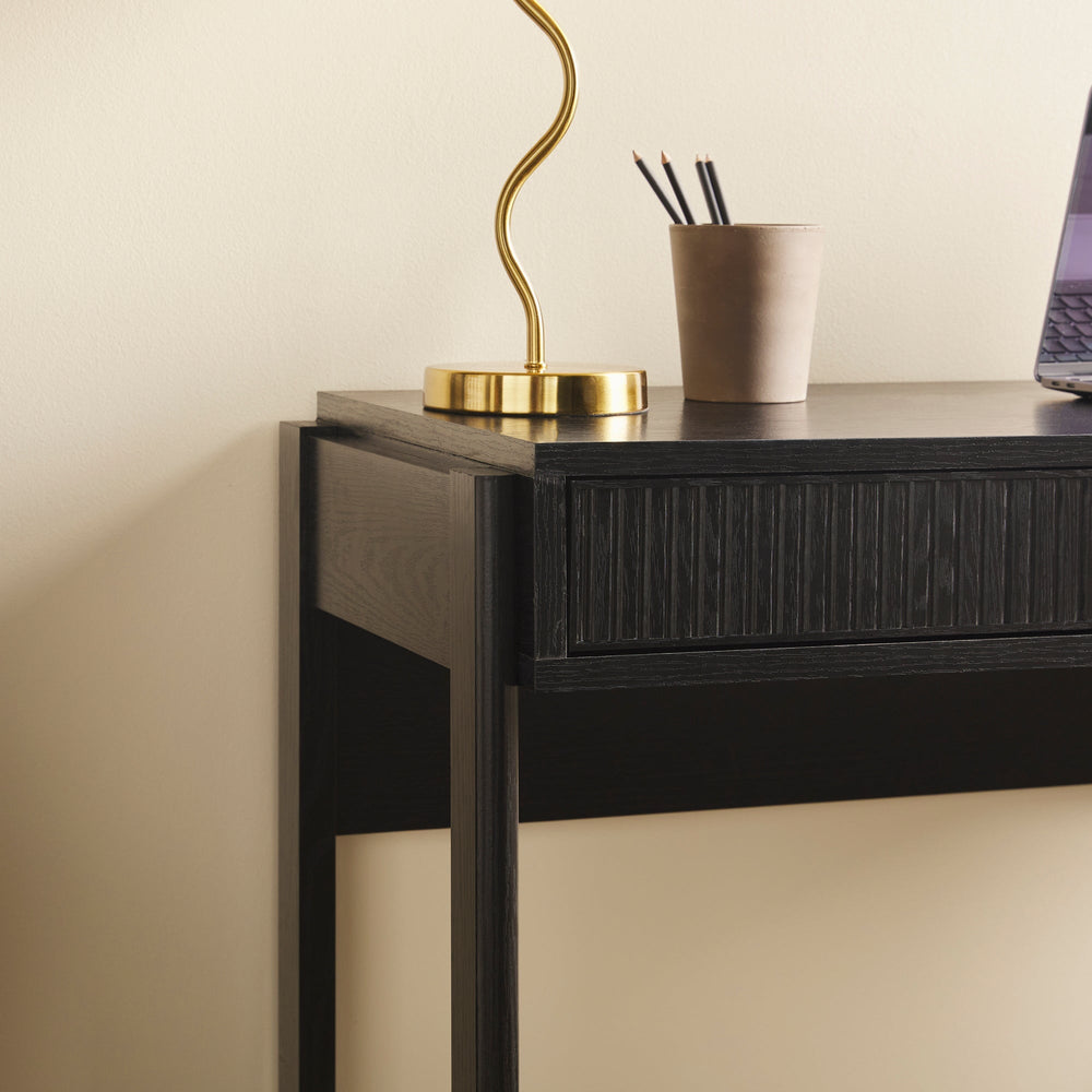 
                      
                        Holmes Modern Scandinavian Reeded Writing Desk
                      
                    