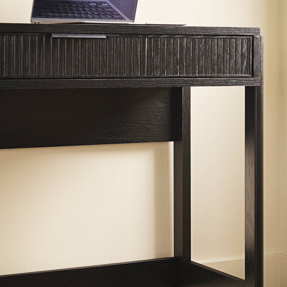 
                      
                        Holmes Modern Scandinavian Reeded Writing Desk
                      
                    