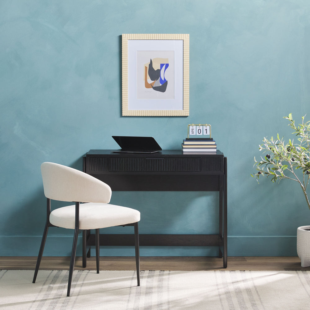
                      
                        Holmes Modern Scandinavian Reeded Writing Desk with Lift Top
                      
                    