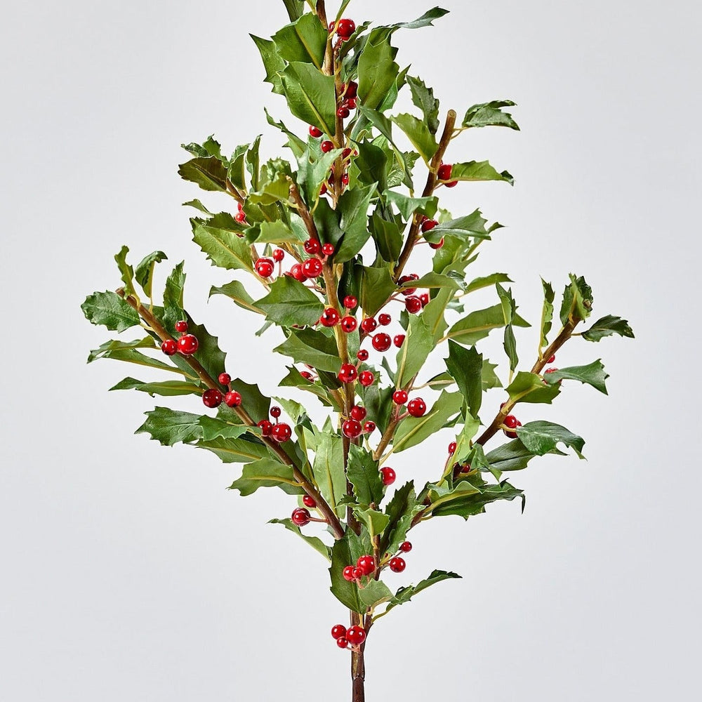 Faux Holly Branch - 36"