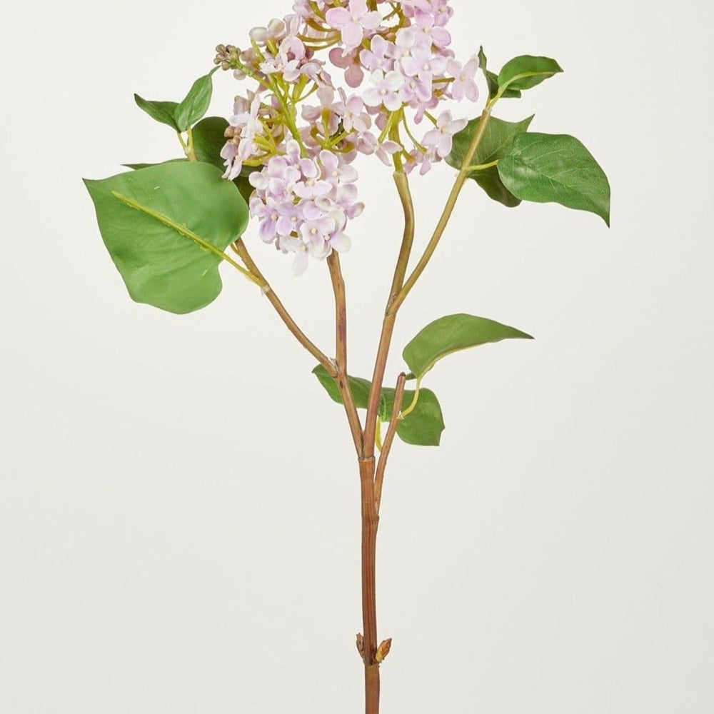 Artificial Flowers Pale Lavender Faux Lilac Branch, 30"