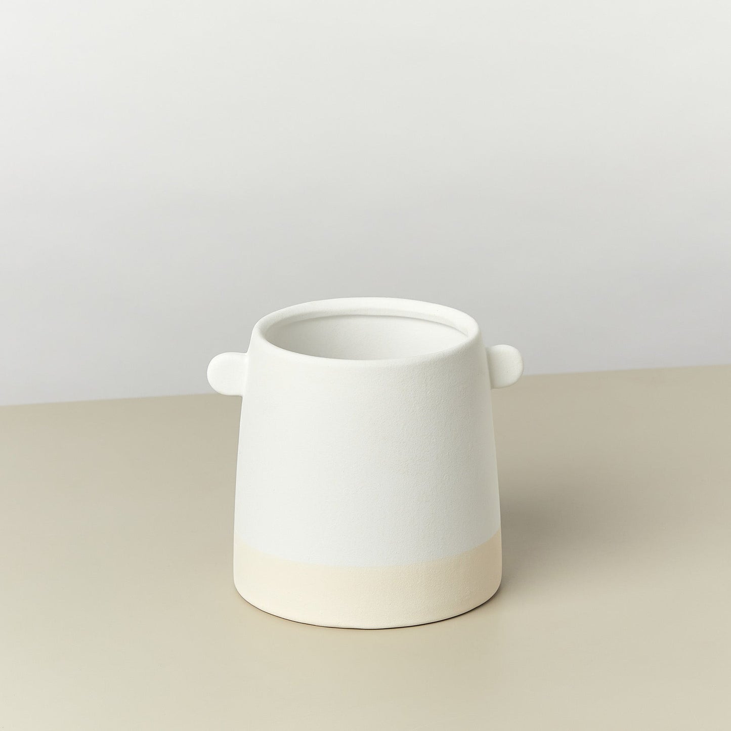 5 inch white ceramic plant pots Knob Cylinder Plant Pot, 5 Inch