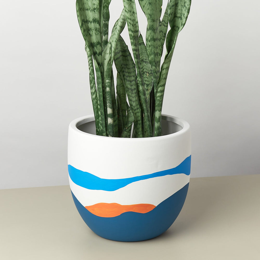 Egg Ceramic Planter, 9 Inch
