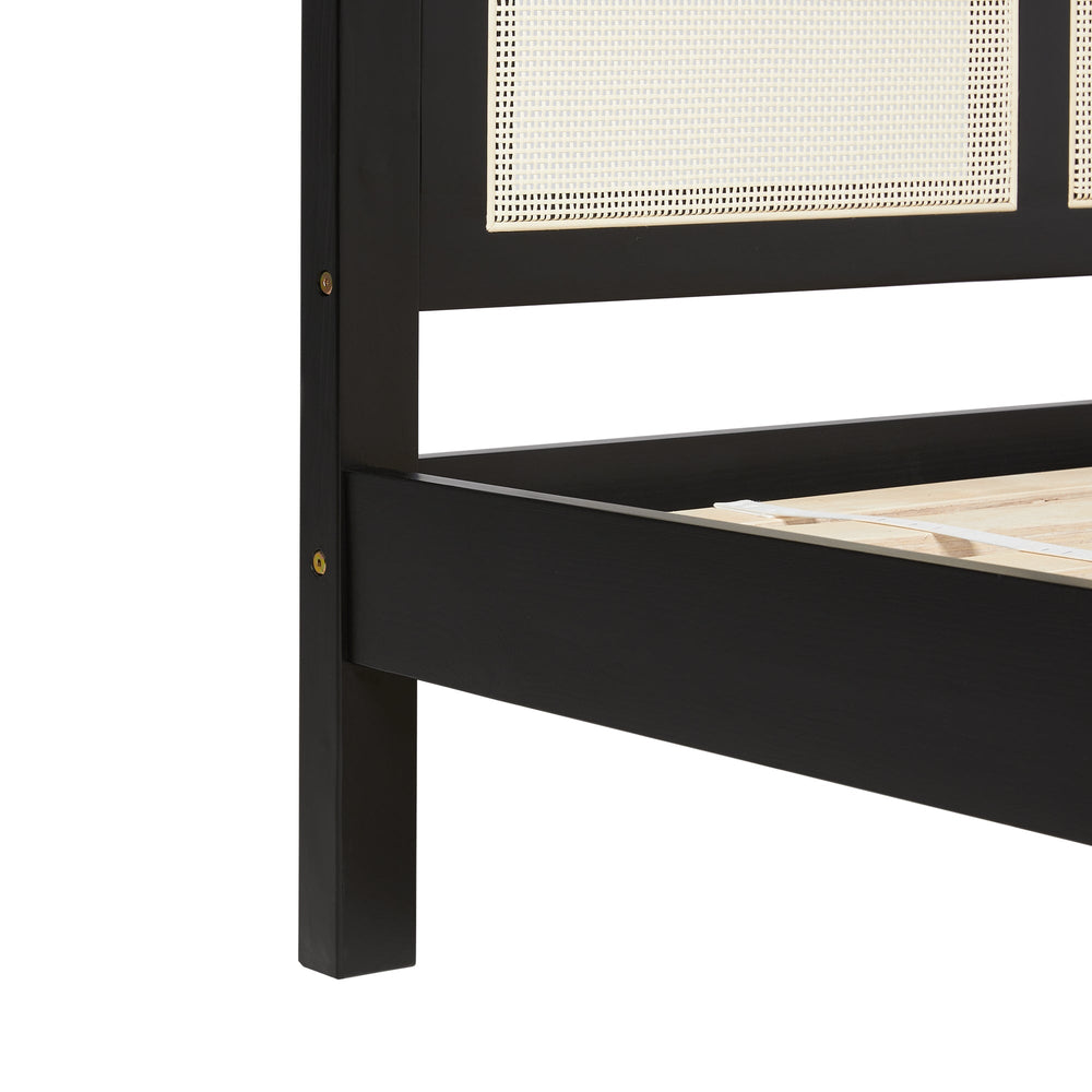 
                      
                        Yasmina Solid Wood Rattan Paneled Platform Bed (Queen or King)
                      
                    