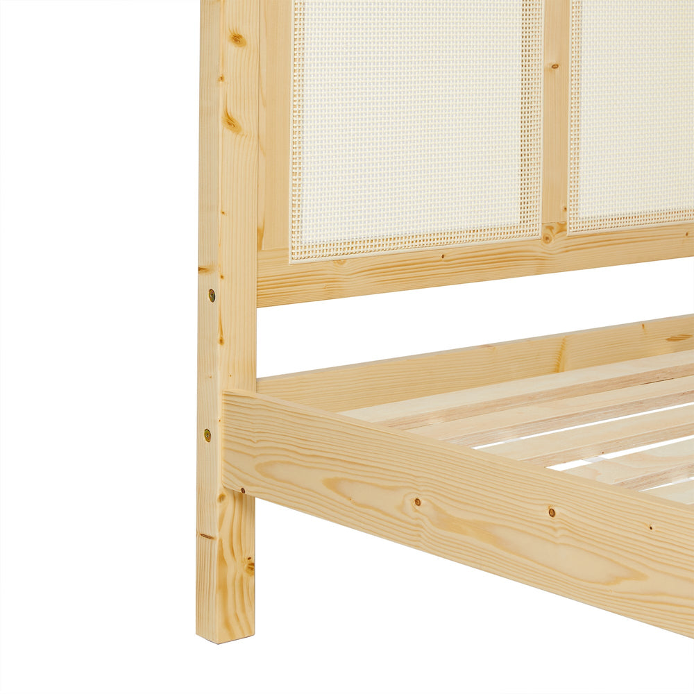 
                      
                        Yasmina Solid Wood Rattan Paneled Platform Bed (Queen or King)
                      
                    