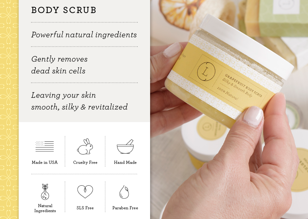 Body Oil and Body Salt Scrub Set, Grapefruit