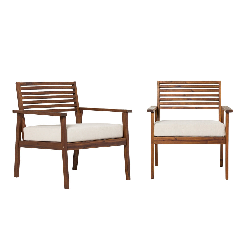 
                      
                        Zander Mid-Century Modern Acacia Outdoor Slat-Back Lounge Chair
                      
                    