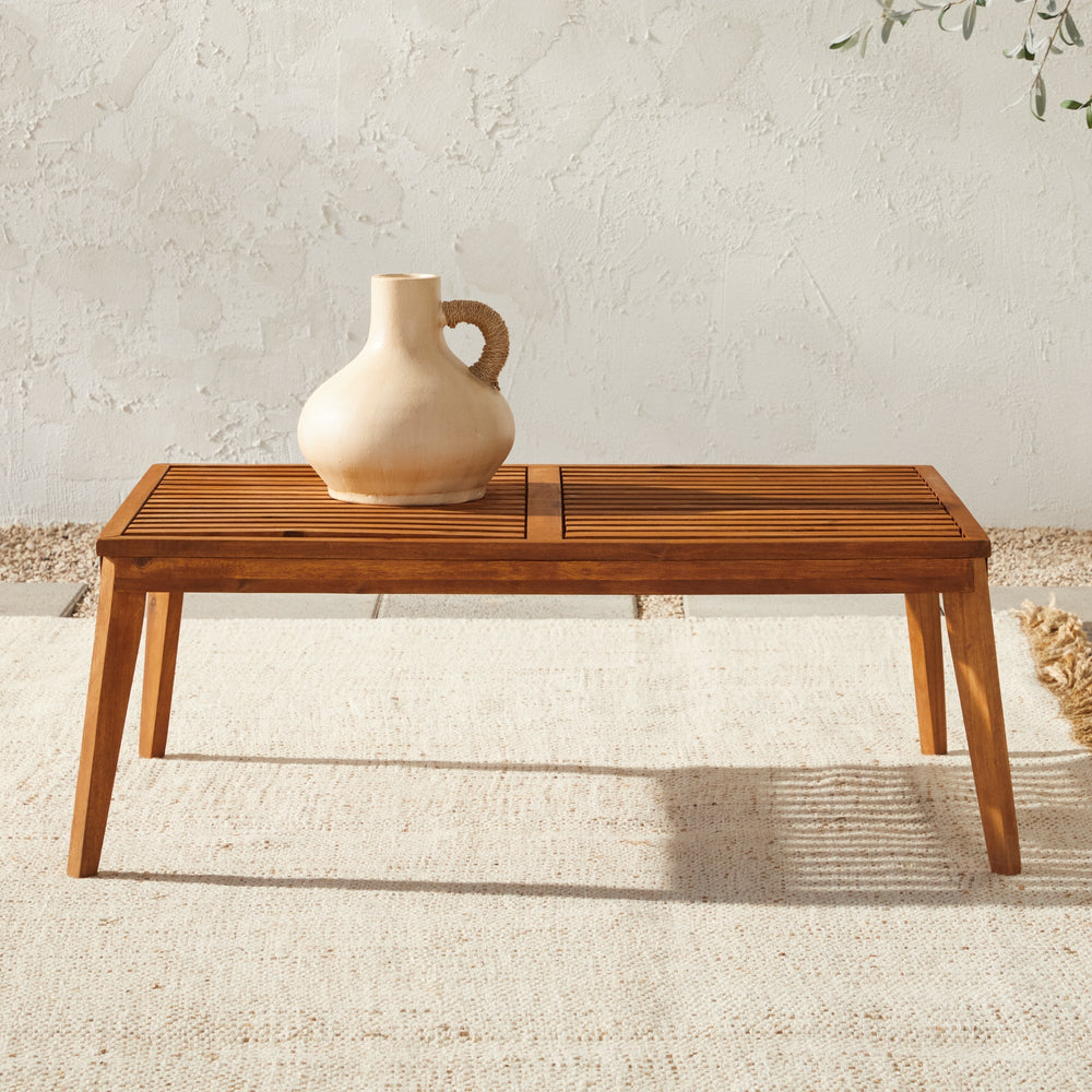 
                      
                        Zander Mid-Century Modern Acacia Outdoor Slatted Coffee Table
                      
                    