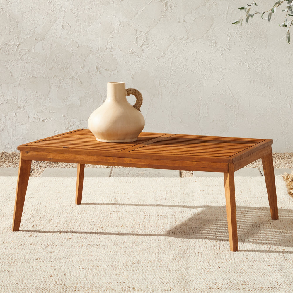 
                      
                        Zander Mid-Century Modern Acacia Outdoor Slatted Coffee Table
                      
                    