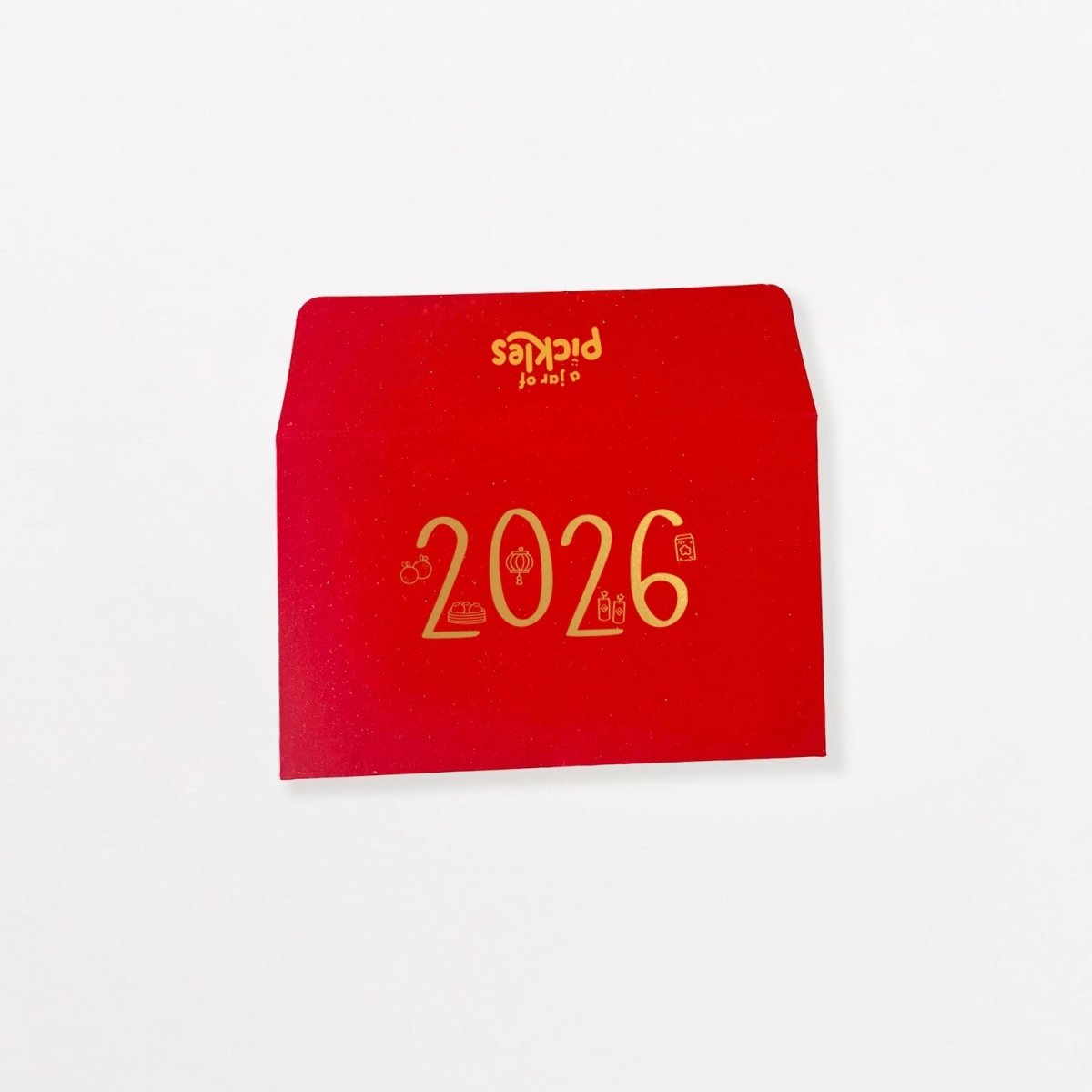 A Jar of Pickles Lunar New Year 2026 Mini Red Envelopes with Gold Foil, Set of 3