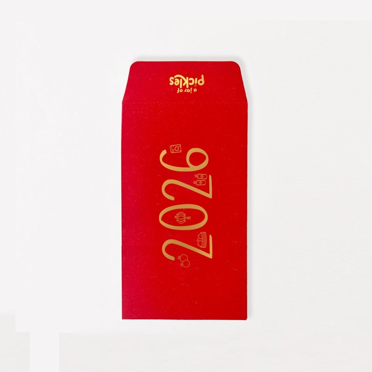 A Jar of Pickles Lunar New Year 2026 Red Envelopes with Gold Foil, Set of 3