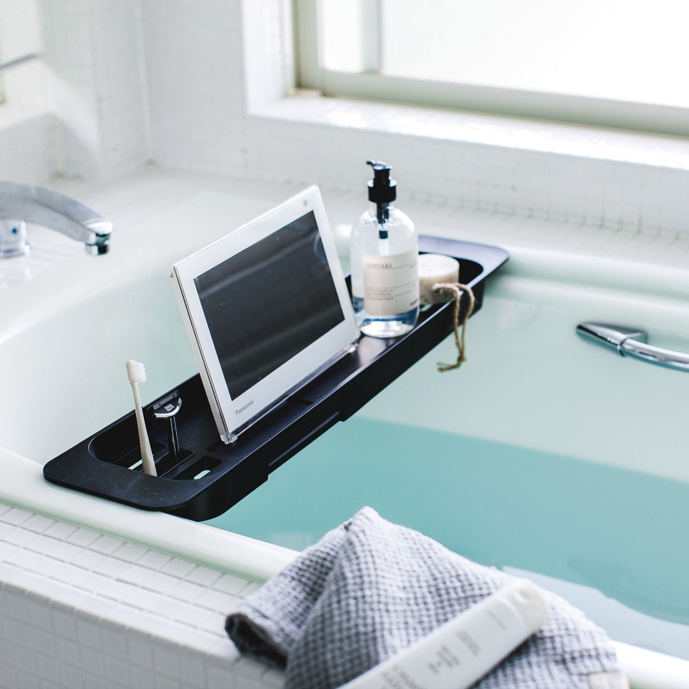 
                      
                        Expandable Bathtub Caddy, 2" H
                      
                    