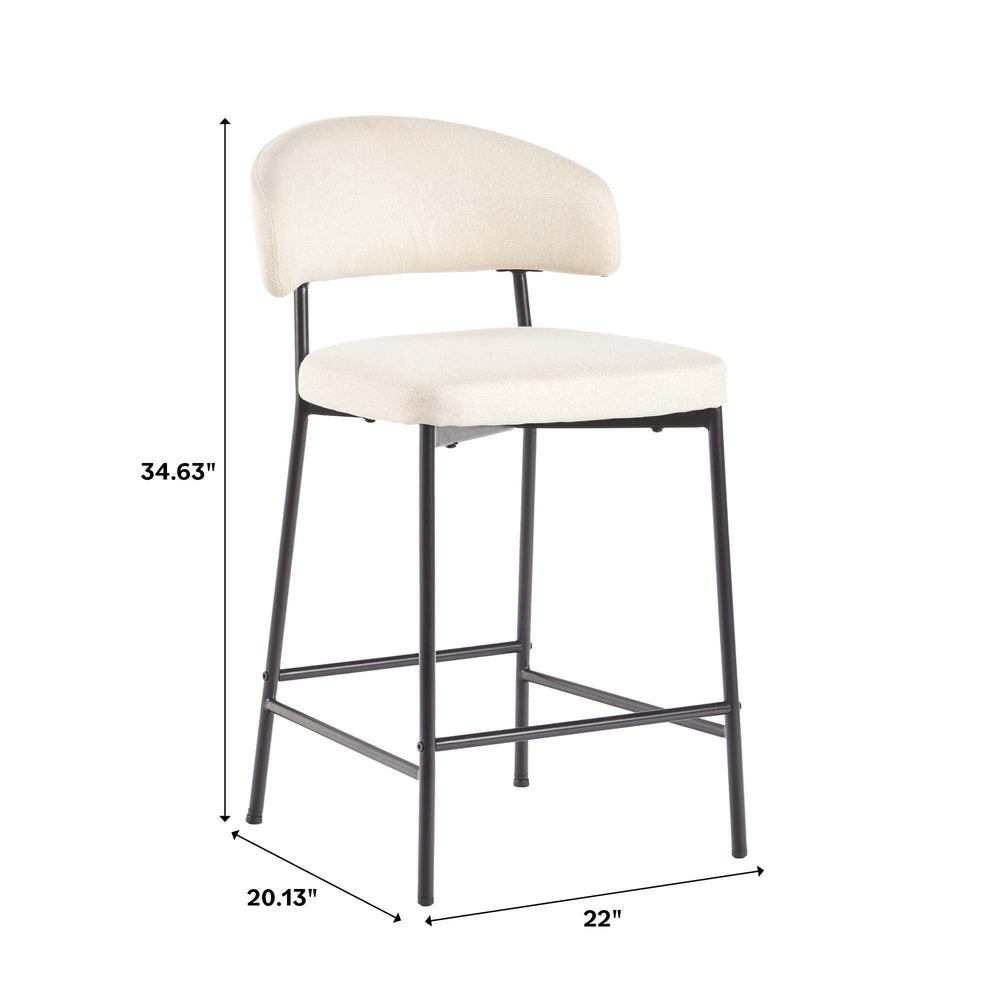 
                      
                        Alexis Modern Curved Back Bar Stool, Set of 2
                      
                    