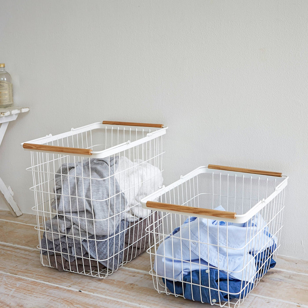 
                      
                        Wire Basket with Wood Handles
                      
                    