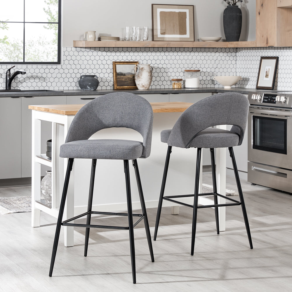 
                      
                        O Modern 2-Piece Minimalist Upholstered Bar Stool Set
                      
                    